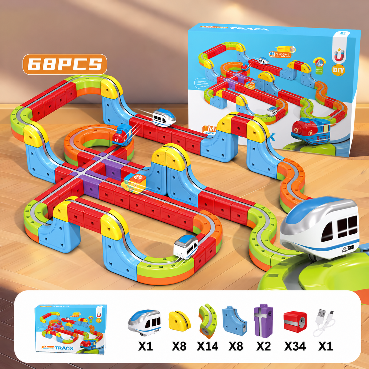 Tren Magnético Infantil – Construye, Conecta y Juega